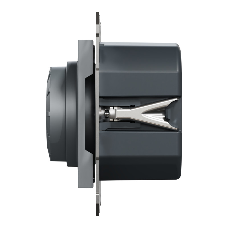 Поворотный LED диммер RC 3-370Вт ASFORA 83x83x47mm сталь [EPH6800162] Schneider Electric