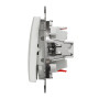 Кнопочный двухклавишный выключатель Белый 73х73х37mm ABS-UV [SDD111118] Sedna Design & Elements Schneider Electric