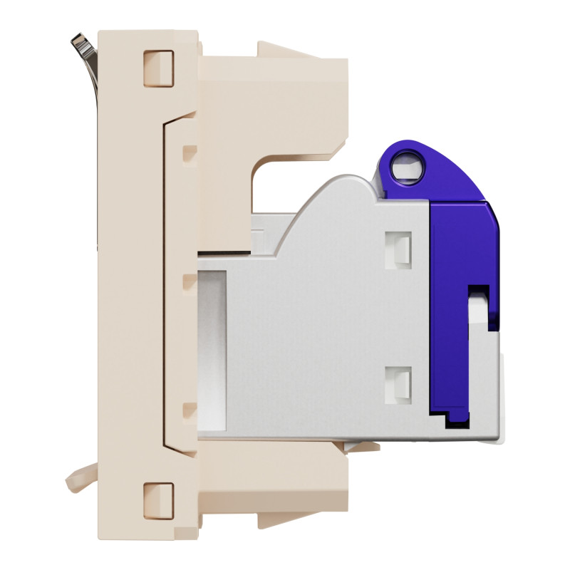 Розетка компьютерная RJ45 категория 6STP 2 модуля бежевая [NU344844] ABS-UV Unica New Шнейдер Электрик