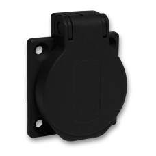 Силовая розетка 2P+E 16А 250В встраиваемая IP54 черная [PKS51N] Mureva Schneider Electric