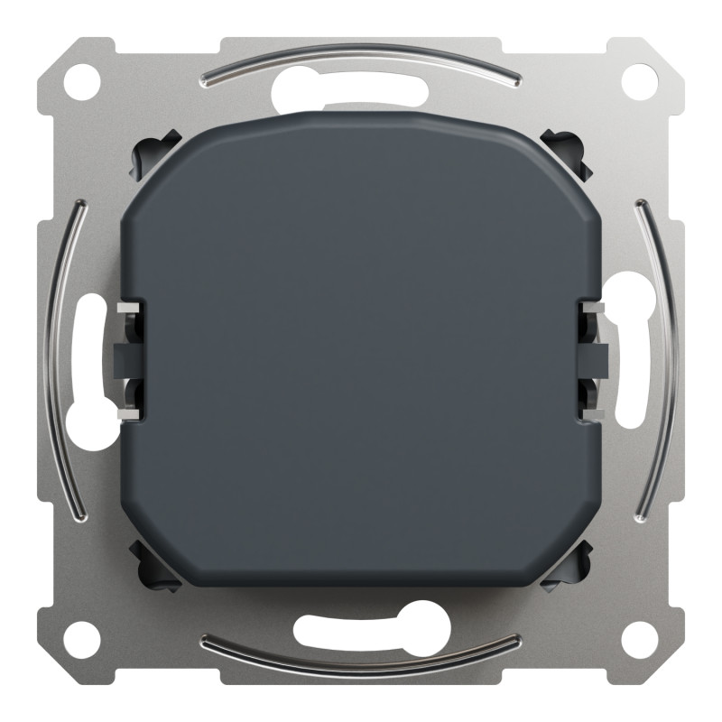 Поворотный LED диммер RC 3-370Вт ASFORA 83x83x47mm сталь [EPH6800162] Schneider Electric