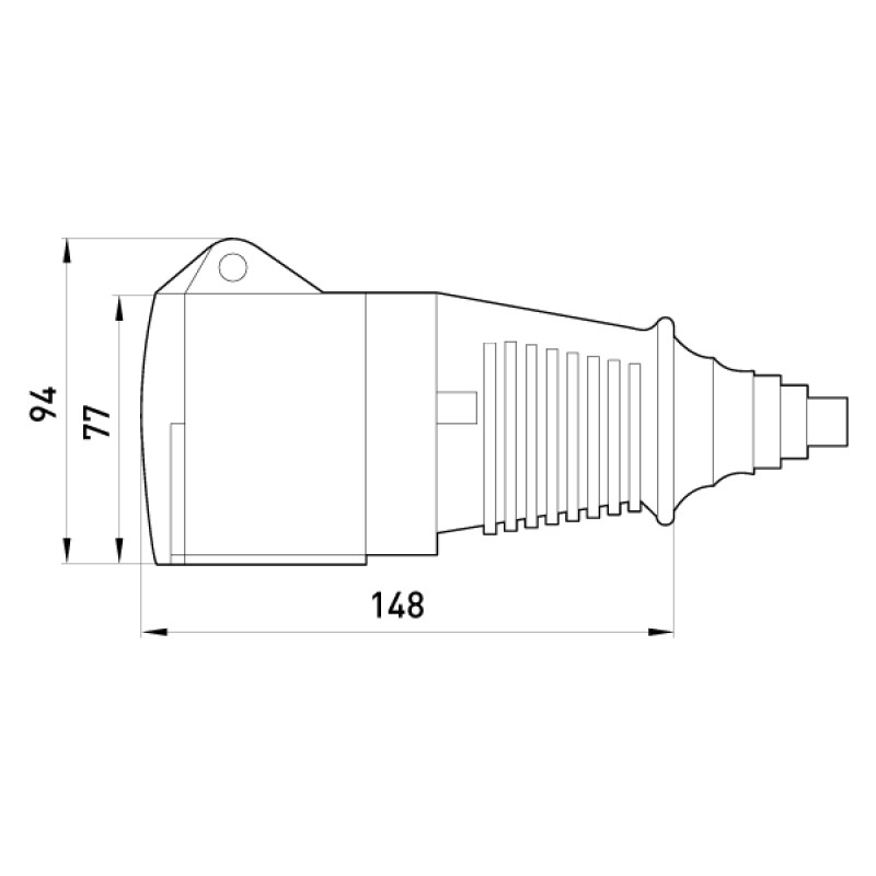 Силовая розетка 3P+N+PE 32А 400В переносная IP44 красная [2642-326] E.NEXT