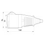 Силовая розетка 3P+N+PE 32А 400В переносная IP44 красная [2642-326] E.NEXT