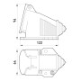 Силовая розетка 3P+PE 32А 400В стационарная металлическая IP44 серая [2143-126] E.NEXT