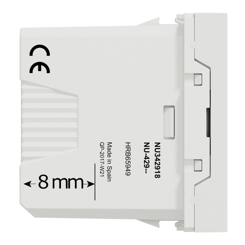USB-коннектор 1 модуль белая [NU342918] ABS-UV Unica New Шнейдер Электрик