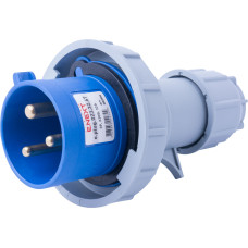 Силовая вилка 2P+PE 32А 230В переносная IP67 синяя [i082004] E.NEXT e.plug.023.32.67