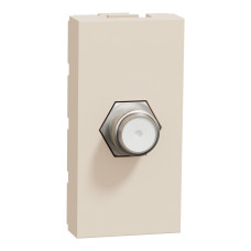 Розетка Coaxial F-type 1 модуль бежевая [NU346844] ABS-UV Unica New Шнейдер Электрик