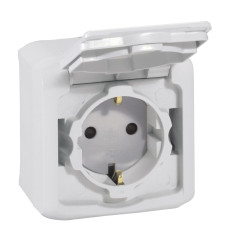 Розетка 2к+3 Forix со шторками IP44 Серый [782393] Legrand
