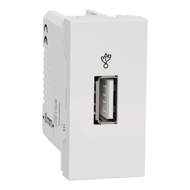 USB-коннектор 1 модуль белая [NU342918] ABS-UV Unica New Шнейдер Электрик