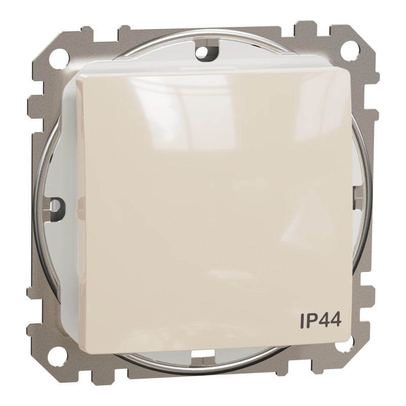 Одноклавишный выключатель IP44 Бежевый 73х73х38mm ABS-UV [SDD212101] Sedna Design & Elements Schneider Electric