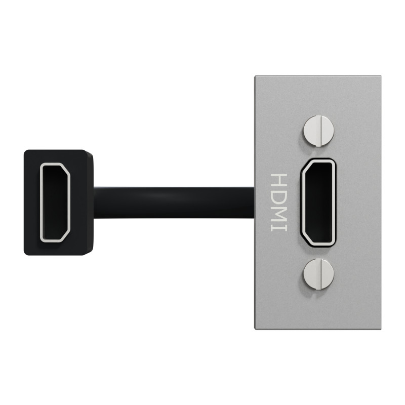 Розетка HDMI 1 модуль алюминий [NU343030] ABS-UV Unica New Шнейдер Электрик