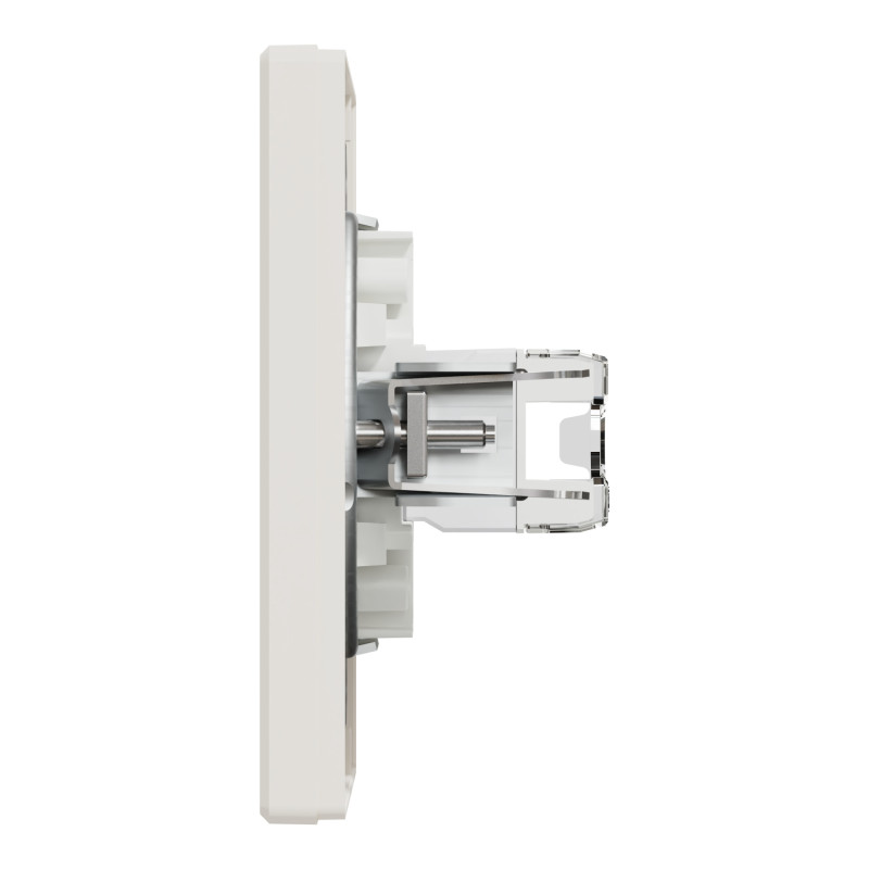 Розетка компьютерная с рамкой RJ45 UTP кат.5Е Asfora слоновая кость ABS [EPH4300123] Шнейдер Электрик