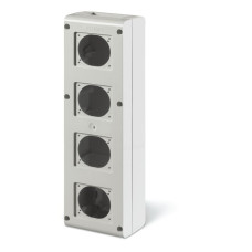 Корпус 4 поста с основой 70х87мм IP66 136x440x85мм серый [DIS6323501] Quadro ДКС