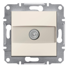 TV Розетка проходная ASFORA 71x71x38mm кремовая [EPH3270323] Schneider Electric