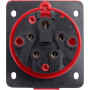 Силовая розетка 3P+N+PE 16А 380В встраиваемая IP44 красная [p012014] E.NEXT e.socket.pro.5.16.wall