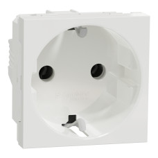 Розетка с з/к и шторками 16А Белый 45х45х40mm PC [NU303618] Unica New Schneider Electric