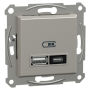 USB розетка тип А+С 21W 3A бронза ABS [EPH2700569] Шнейдер Електрік