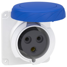 Силовая розетка 2P+E 32А 250В встраиваемая IP67 синяя [PKY32G723] PratiKa Schneider Electric