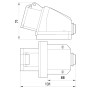 Силова розетка 2P+PE 16А 230В стаціонарна IP44 червона [p012001] E.NEXT e.socket.pro.3.16