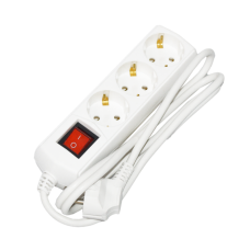 Удлинитель с выключателем 1,5м 3 гнезда 2Р+PЕ IP20 [WYP10-10-03-D15-GS-G-U] UEC