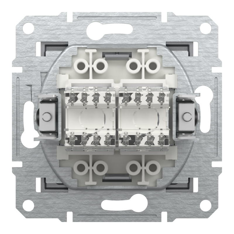 Розетка комп'ютерна RJ45 UTP кат.6 Asfora сталь ABS [EPH4800162] Шнейдер Електрік