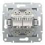 Розетка комп'ютерна RJ45 UTP кат.6 Asfora сталь ABS [EPH4800162] Шнейдер Електрік