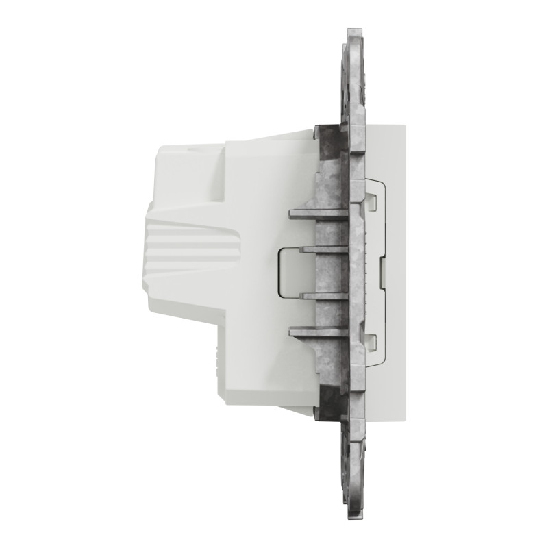 Розетка с з/к 16А Белый 74.5х74.5х40mm PC [NU503618] Unica New Schneider Electric