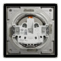 Розетка с заземлением Asfora с крышкой и защитными шторками бронза ABS [EPH3100369] Шнейдер Электрик