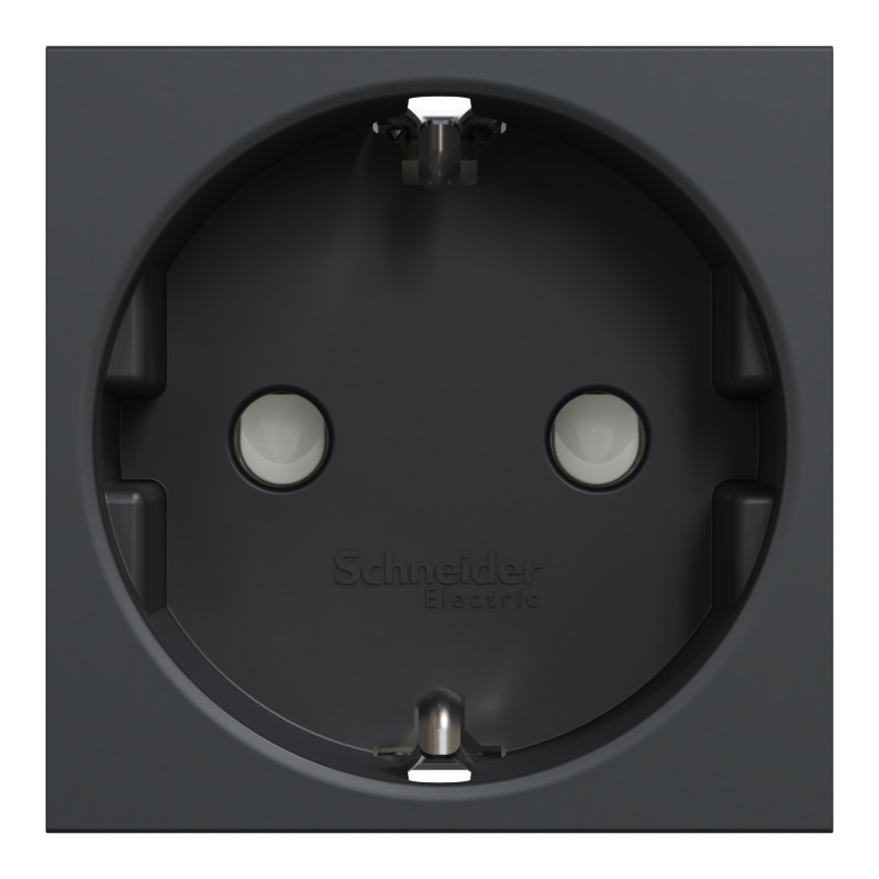 Розетка с з/к и шторками 16А Черный 45х45х40mm PC [NU303754] Unica New Schneider Electric