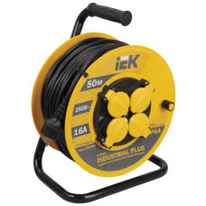 Котушка ук50*2Р+PЕ/50м 3х1,5мм 2 ip44 Industrial plus, [wkp15-16-04-50-44]