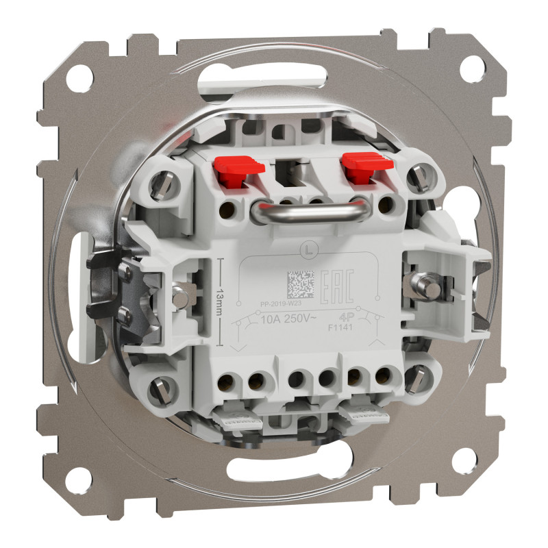 Выключатель для жалюзи кнопочный 10А-250В Белый 73х73х37mm ABS-UV [SDD111114] Sedna Design & Elements Schneider Electric