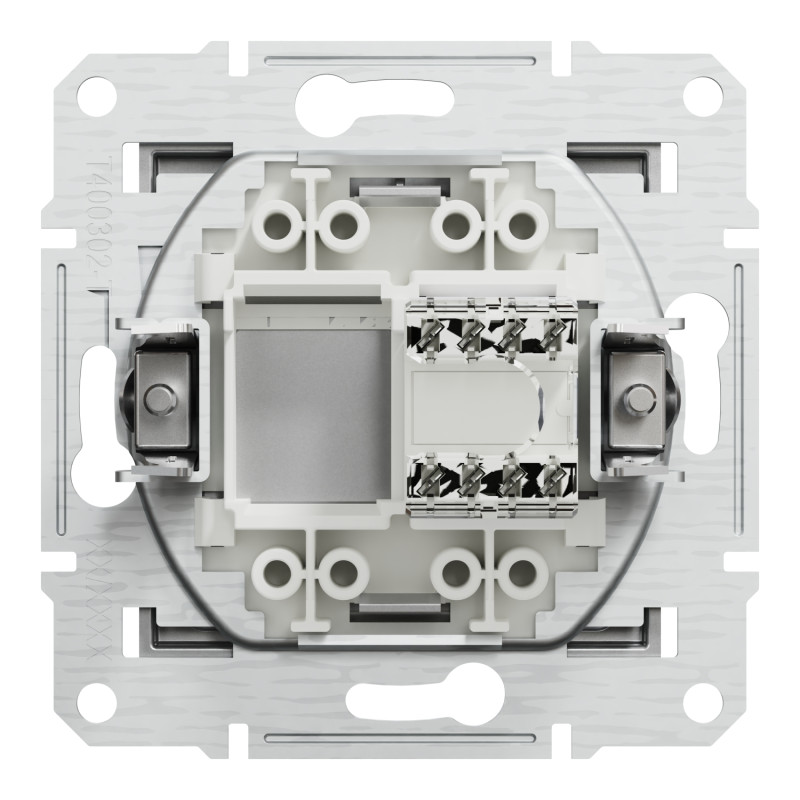 Розетка комп'ютерна RJ45 UTP кат.5Е Asfora алюміній ABS [EPH4300161] Електрик шнейдер