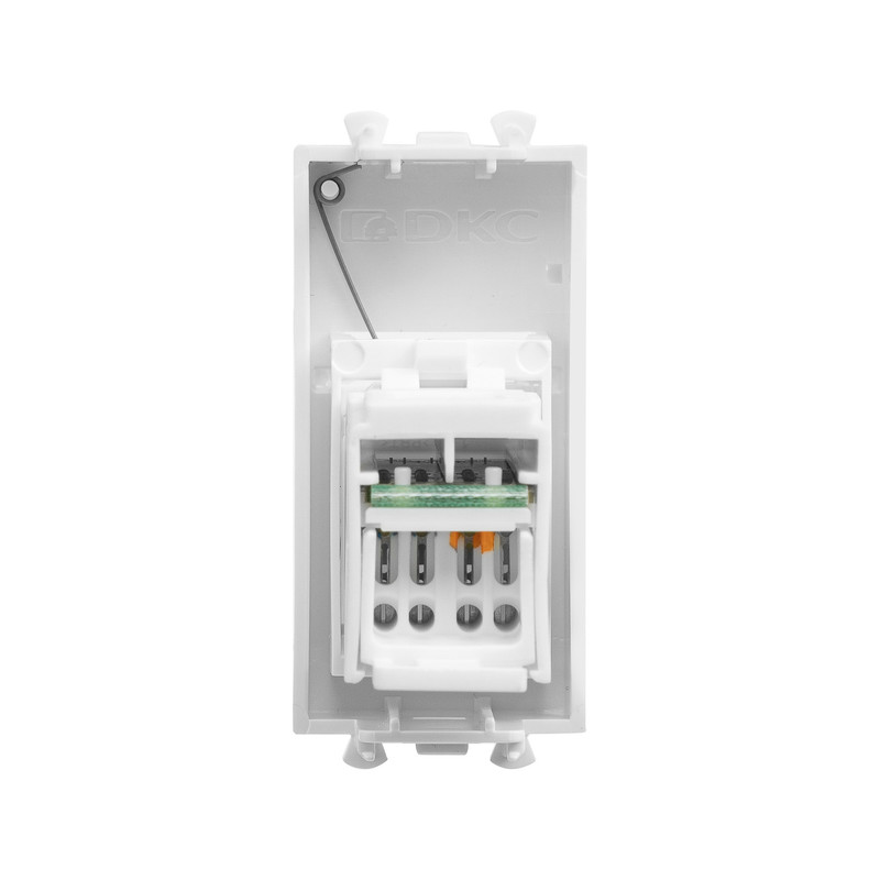 Розетка комп'ютерна RJ45 категорія 5е 1 модуль білий [4400461] ДКС Avanti