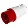 Силовая вилка 3P+N+PE 16А 380В переносная IP44 красная [p011007] E.NEXT e.plug.pro.5.16
