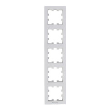Рамка пятиместная вертикальная Karre Plus 55 ABS белая [WDTF08152WH-UA1] Panasonic