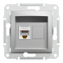 Розетка комп'ютерна RJ45 UTP кат.5Е Asfora алюміній ABS [EPH4300161] Електрик шнейдер