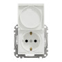 Розетка с з.к. с шторками и крышкой IP44 белая [SDD211024] ABS-UV Sedna Design&Element Шнейдер Электрик