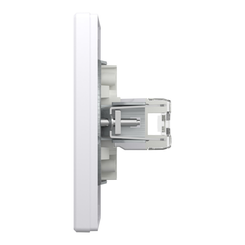 Розетка комп'ютерна з рамкою RJ45 UTP кат.6 Asfora біла ABS [EPH4700121] Шнейдер Електрік
