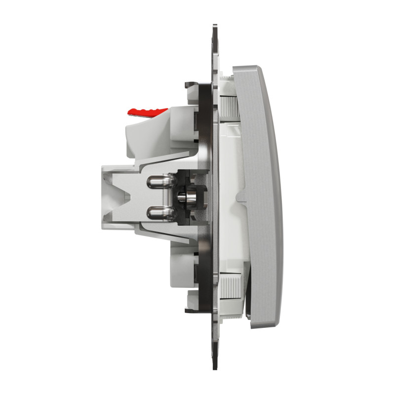 Одноклавишный выключатель IP44 Алюминий 73х73х38mm ABS-UV [SDD213101] Sedna Design & Elements Schneider Electric