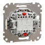 Кнопочный двухклавишный выключатель Бежевый 73х73х37mm ABS-UV [SDD112118] Sedna Design & Elements Schneider Electric