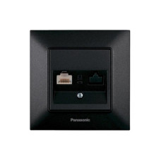 Компьютерная розетка RJ45 кат.6е Arkedia Slim черная ABS [WNTC04052BL-UA1] Panasonic