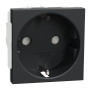 Розетка с з/к и шторками 16А Черный 45х45х40mm PC [NU303754] Unica New Schneider Electric