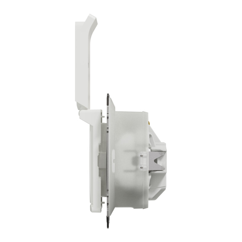 Розетка с з.к. с шторками и крышкой IP44 белая [SDD211024] ABS-UV Sedna Design&Element Шнейдер Электрик