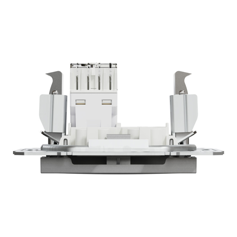Розетка комп'ютерна RJ45 UTP кат.5Е Asfora алюміній ABS [EPH4300161] Електрик шнейдер