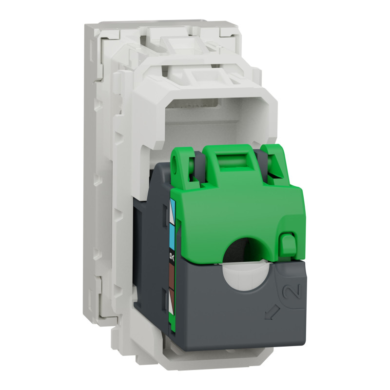 Розетки компьютерные RJ45 Белый 45х22.5х40.5mm ABS-UV [NU341218] Unica New Schneider Electric