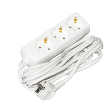 Удлинитель 3м 3 гнезда 2Р+PЕ IP20 [WYP10-10-03-03-G-G-U] ECO UEC