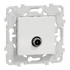 Розетка TV конечная Белый 74.5х74.5х35.5mm ABS-UV [NU546418] Unica New Schneider Electric