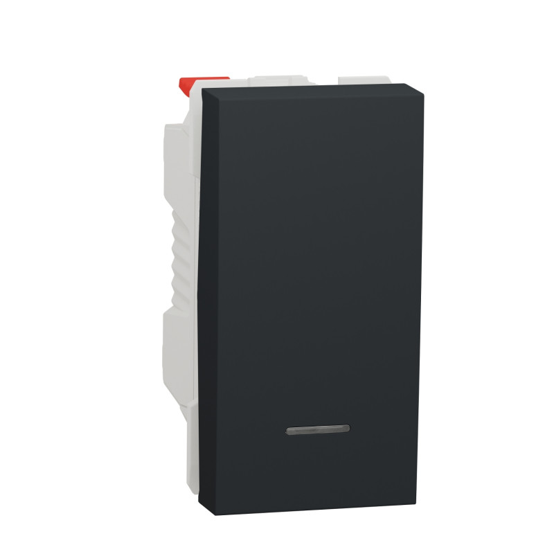 Вимикач 10А Чорний 45х22.5х34.25mm ABS-UV [NU310654N] Unica New Schneider Electric