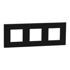 Рамка 3-постовая 85x234x10,25mm черная бумага [NU600674] PC Unica Deco Signature Шнейдер Електрік