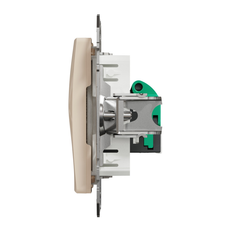 Один разъем RJ45 кат.5E UTP бежевый [SDD112451] ABS-UV Sedna Design&Element Шнейдер Электрик